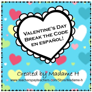 Preview of Spanish Valentine's Day Activity