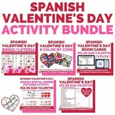 Spanish Valentine's Day Activity Bundle | Bingo, Color by 