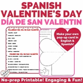 Spanish Valentine's Day Activity San Valentín No Prep Printable