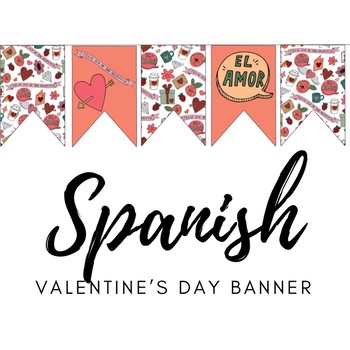 Preview of Spanish Valentine's Day Banner