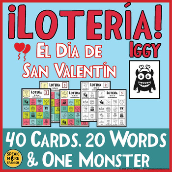 Preview of Spanish Valentine's Day Bingo Game activities La Lotería El Día de San Valentín