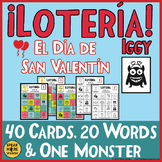 Spanish Valentine's Day Bingo Game activities La Lotería E