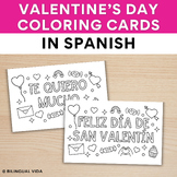 Spanish Valentine's Day Coloring Cards, Dia de San Valentin