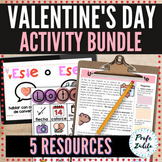 Spanish Valentine's Day Día de San Valentín Activity Bundle