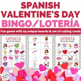 Spanish Valentine's Day Activity Bingo Lotería No Prep | D