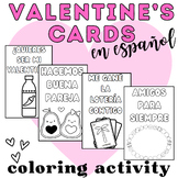 Spanish Valentine's Day Pun Cards: Coloring Printable Acti