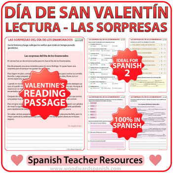 Preview of Spanish Valentine's Day Reading - Lectura del Día de los Enamorados