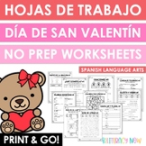 Spanish Valentine's Day Worksheets - Spanish Grammar Langu