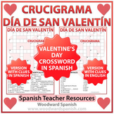 Spanish Valentine's Day Crossword - Crucigrama del Día de 