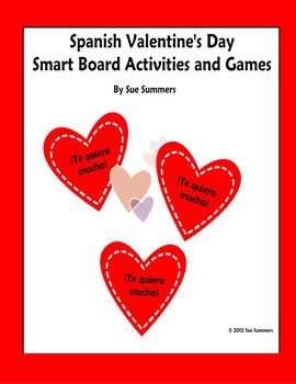 Preview of Spanish Valentine's Day SmartBoard Games & Activities - San Valentín