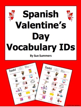 Preview of Spanish Valentine's Day Vocabulary IDs Worksheet - El Dia de San Valentin