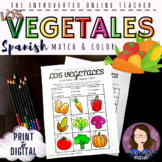 Spanish Vegetables Las Vegetales Vocabulary Coloring Works