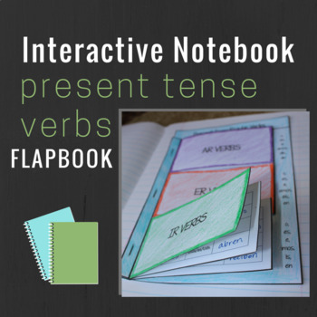 Preview of Spanish Interactive Notebook Verbs Flapbook (Regular Present Tense)