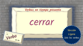Preview of Spanish Verb Conjugation Slides  - CERRAR