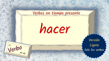 Preview of Spanish Verb Conjugation Slides - HACER