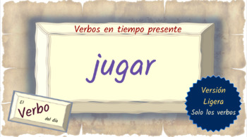 Preview of Spanish Verb Conjugation Slides  - JUGAR