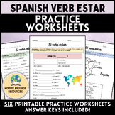 Spanish Verb ESTAR - Practice Worksheets