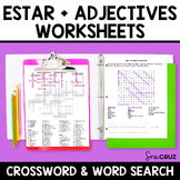 Spanish Verb Estar and Feelings Vocabulary Crossword and W