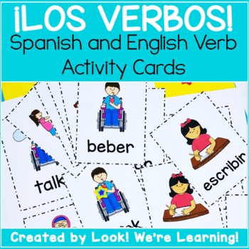 Spanish Verb Flashcards Los Verbos By Look We Re Learning Tpt