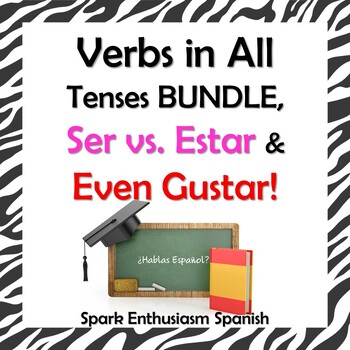 Preview of Spanish Verb Tenses / Present to Subjunctive, Ser vs. Estar & Even Gustar Book