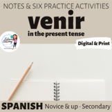 Spanish Verb VENIR Conjugation Notes and Practice