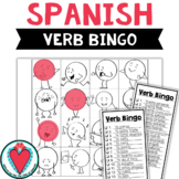 Spanish Verbs Bingo Game - Spanish 1 Grammar Activity Pres