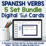 Spanish Verbs Digital Task Cards Bundle for Google Drive
