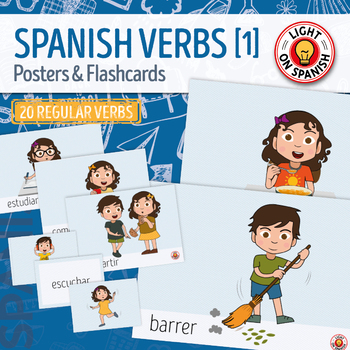 Spanish Verbs Flashcards And Posters Tarjetas Y Posters Verbos