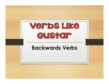 Preview of Spanish Verbs Like Gustar Notes With Video