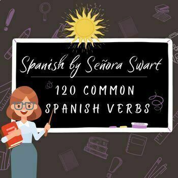 Preview of Spanish Verbs, Most Common, 120 High Frequency w/ Quizzes & Tests, Verb Meanings