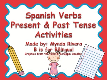 Preview of Spanish Verbs Present and Past Tense Activity