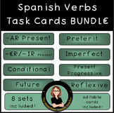 Spanish Verb Conjugation Task Cards BUNDLE with 8 sets of 