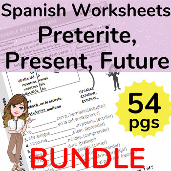 Preview of Spanish Present AR, Future ER, IR AND AR, Stem-Changing Verbs, Preterite Tense