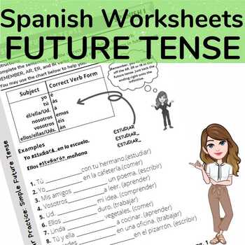 Preview of Spanish Future Tense -ar/-er/-ir Verbs Regular Irregular Verbs Practice Sheets