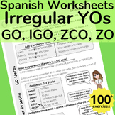 Spanish Irregular YO Verb Forms, GO, IGO, ZCO and ZO Prese