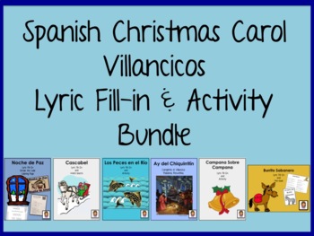 Preview of Spanish Villancico Christmas Carol Lyric Fill-in bundle