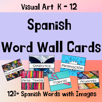 Preview of Spanish Visual Art Word Wall