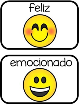 Spanish Visual Word Wall {Vocabulario de los sentimientos!} | TPT