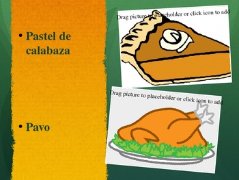 Preview of Spanish Vocab Thanksgiving ppt