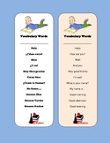 Spanish Vocabulary Bookmark