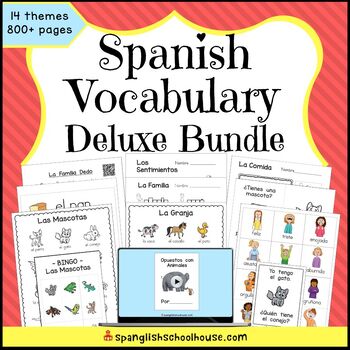 Preview of Spanish Vocabulary Deluxe Bundle