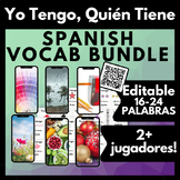 Spanish Vocabulary Lessons & Review Games Bundle Food, Num