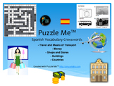 Spanish Vocabulary - Travel, Buildings and Money Crossword