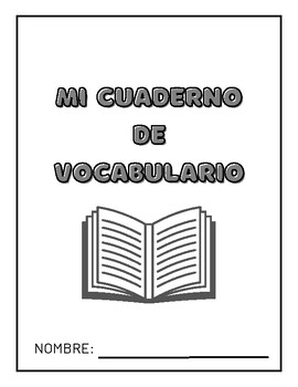 Preview of Spanish Vocabulary Journal