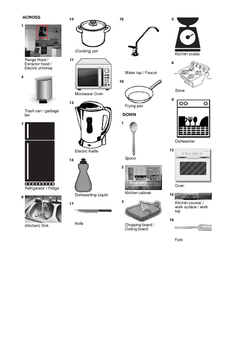 House objects and Furniture in Spanish - PDF Worksheet - Spanish
