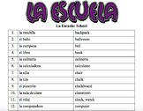 Spanish Vocabulary: La escuela (50 words)