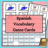 Spanish Vocabulary Matching Game Cards