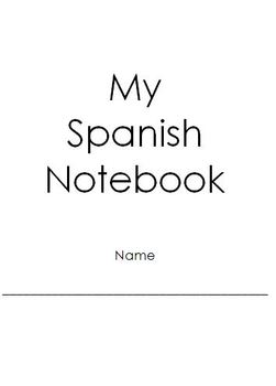 Preview of Spanish Vocabulary Notebook