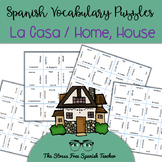 Spanish Vocabulary PUZZLES matching Casa Homes Housing