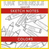 Beginning Spanish Vocabulary Sketch Notes: Colors